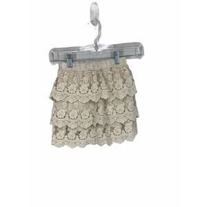 M. L. Kids Beige Lace Layered Tiered Skirt 6